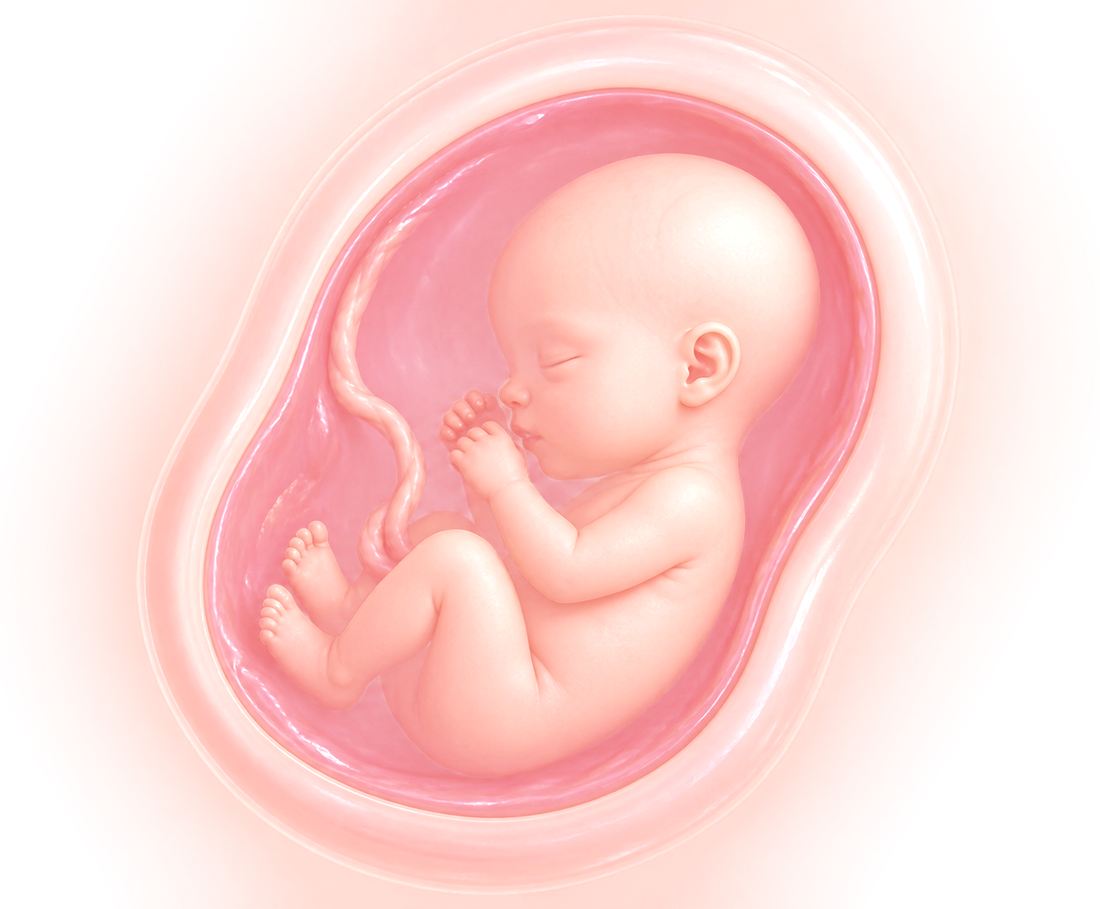 Ilustração do desenvolvimento do bebê